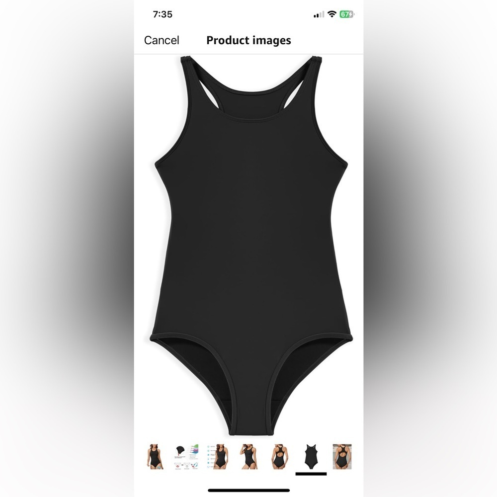 Racer back one piece swimsuit, period proof - Picture 9 of 12